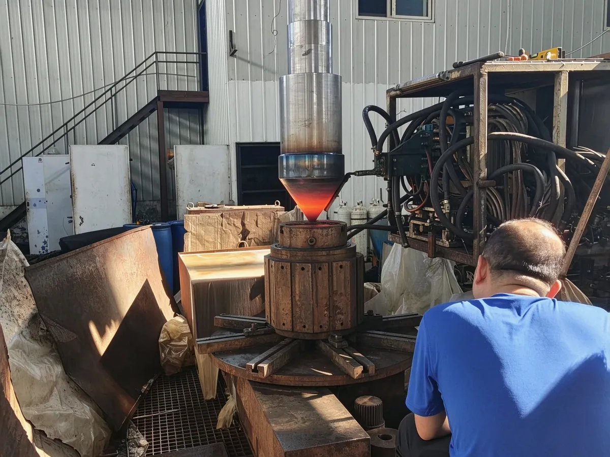 Induction hardening equipment treating a tooth surface
