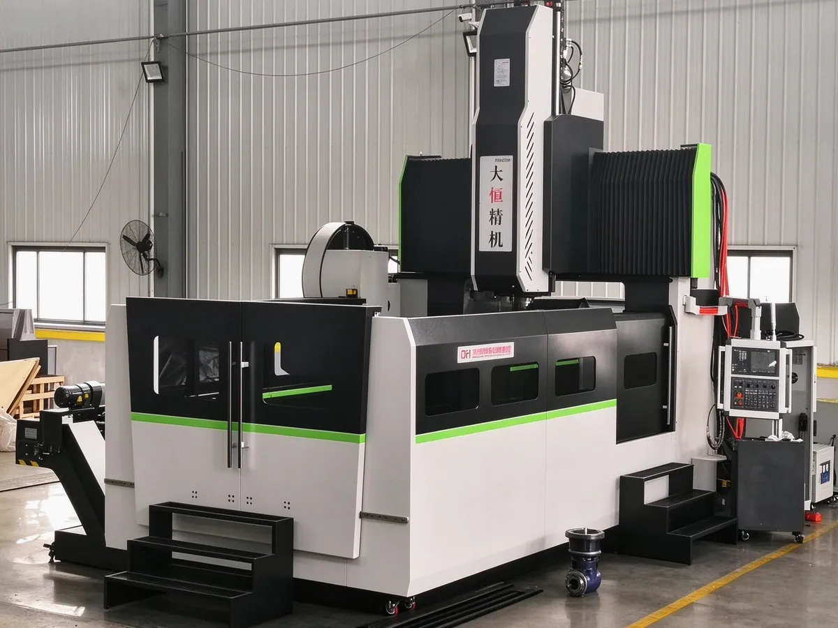 1160 vertical machining center machining a precision part