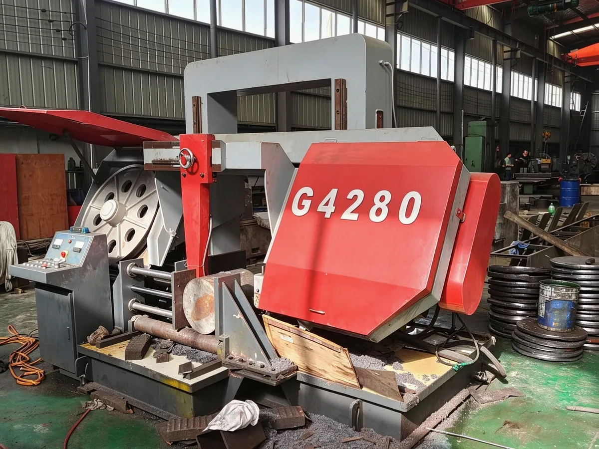 Large band saw cutting stock