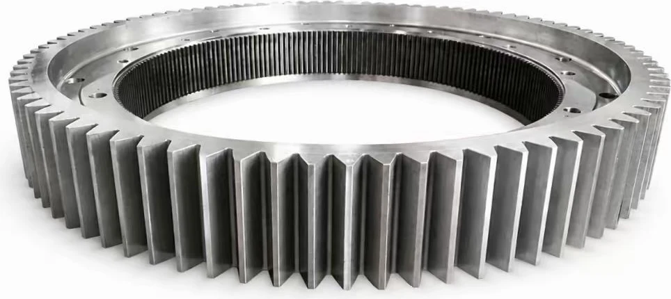Large internal ring gear and external spur gear, machined by Linyao